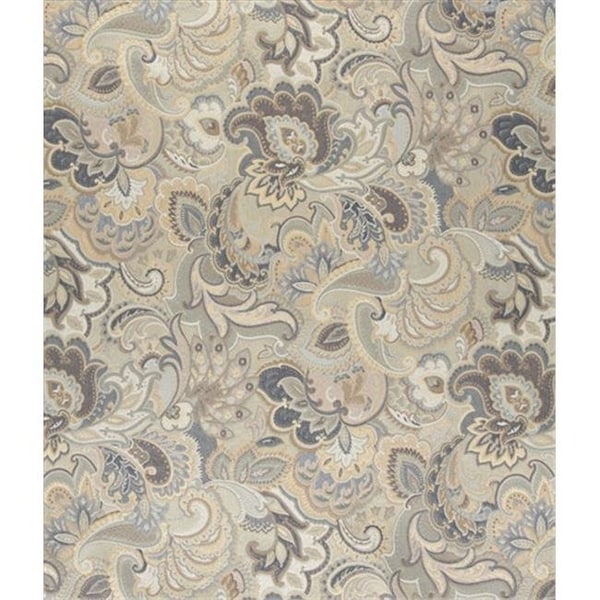 Designer Fabrics Designer Fabrics K0025D 54 in. Wide Blue; White And Gold; Abstract Floral Upholstery Fabric K0025D - main